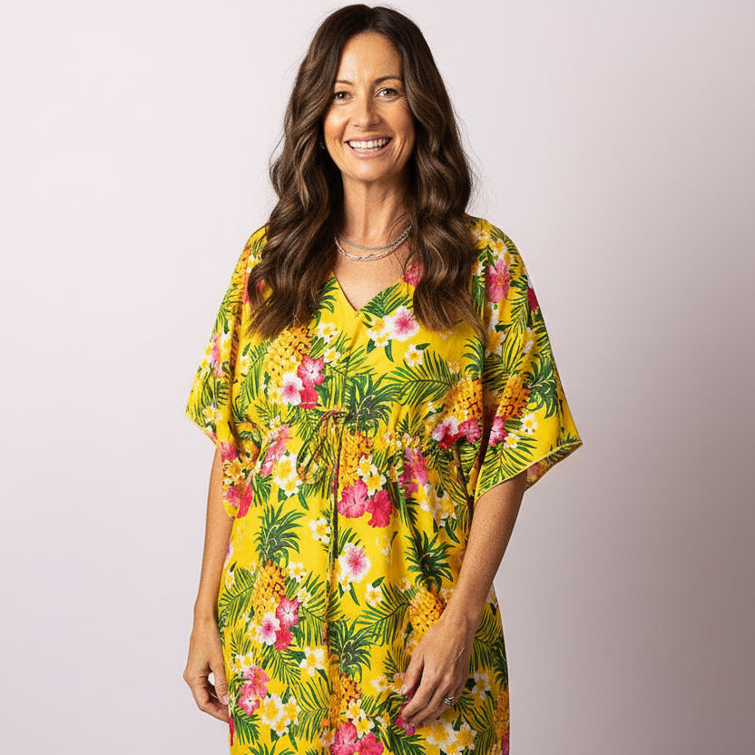 Aloha Yellow Kaftan