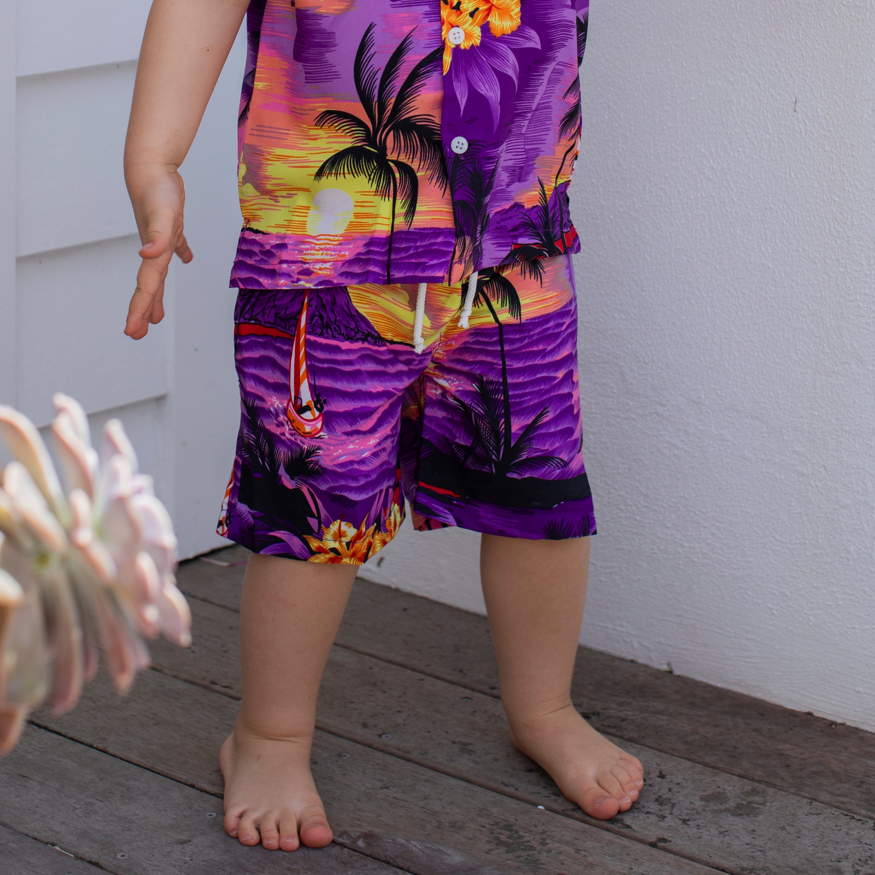 Sunset Purple Kids Shorts