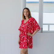 Reindeer Red Christmas Kaftan