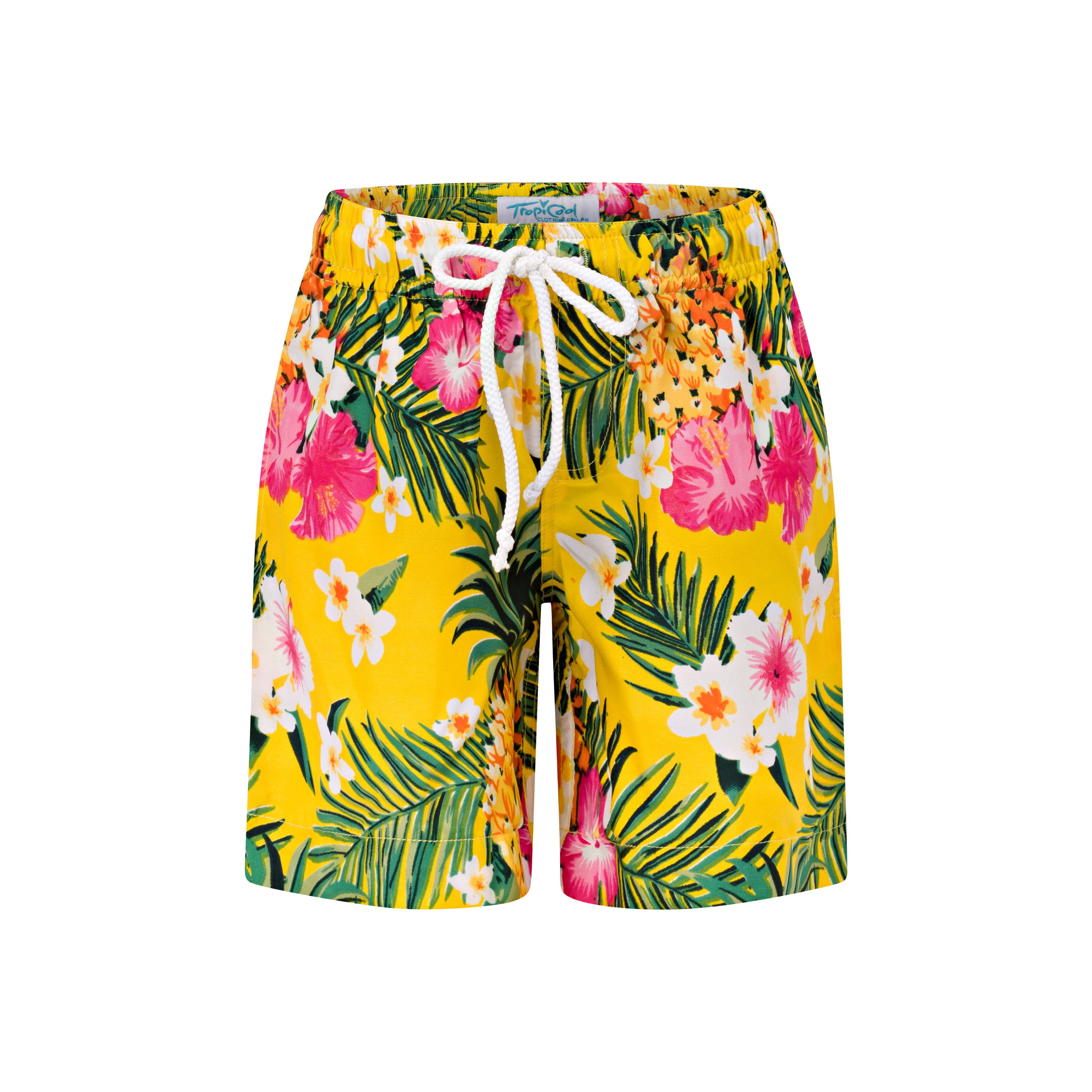 Aloha Yellow Kids Shorts