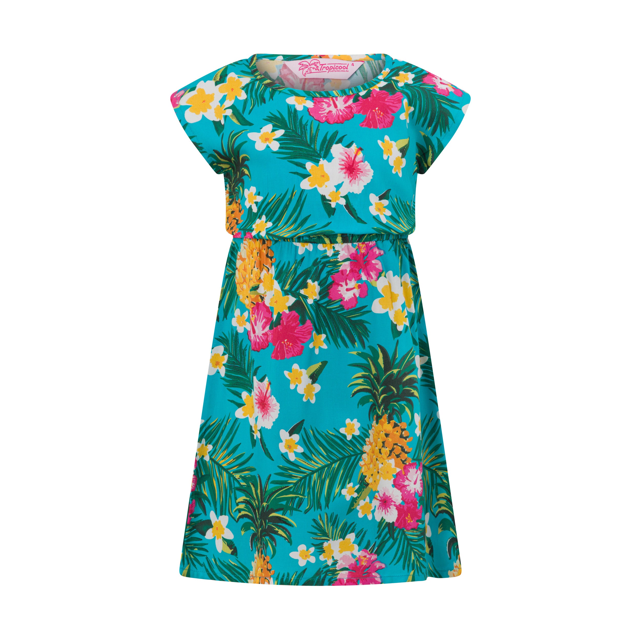 Bonnie Aloha Turquoise Knee-Length Dress