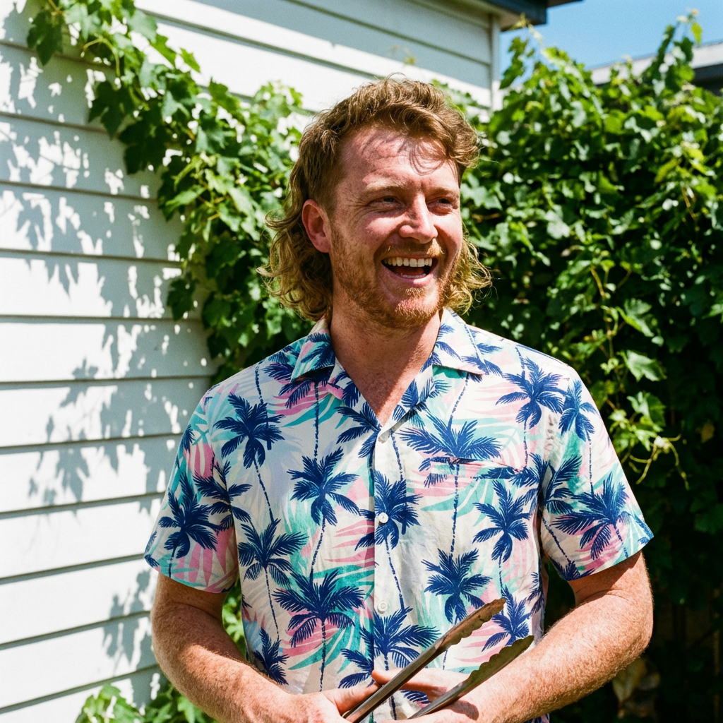 Beach Palm Breeze Rayon Adult Shirt