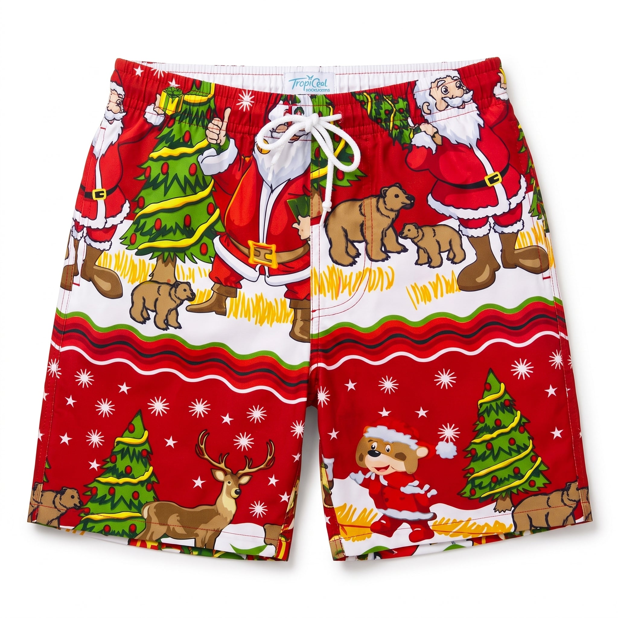 Happy Santa Red Adult Shorts