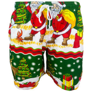 Happy Santa Green Adult Shorts
