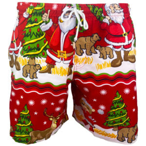 Happy Santa Red Adult Shorts