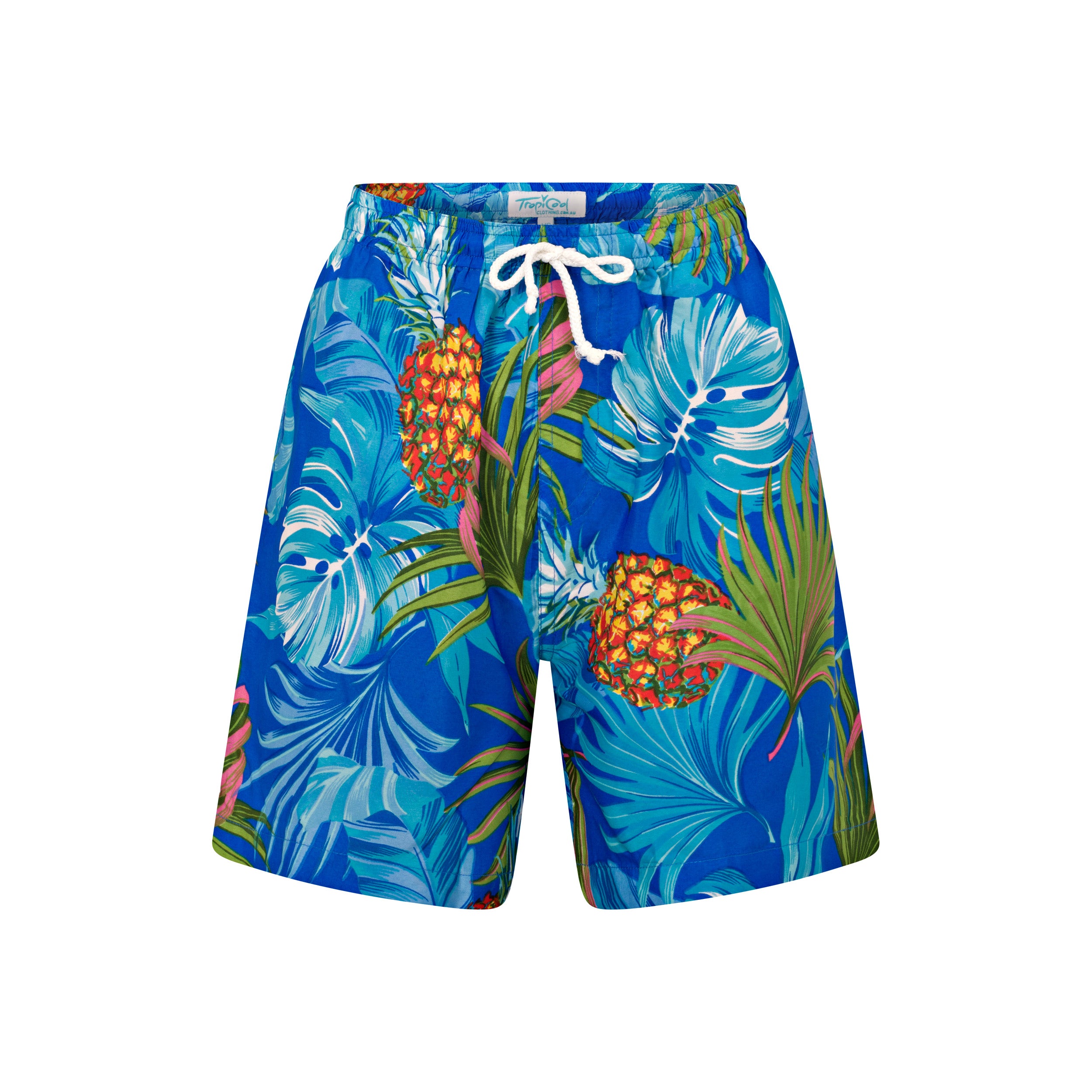 Pineapple Jungle Blue Adult Shorts