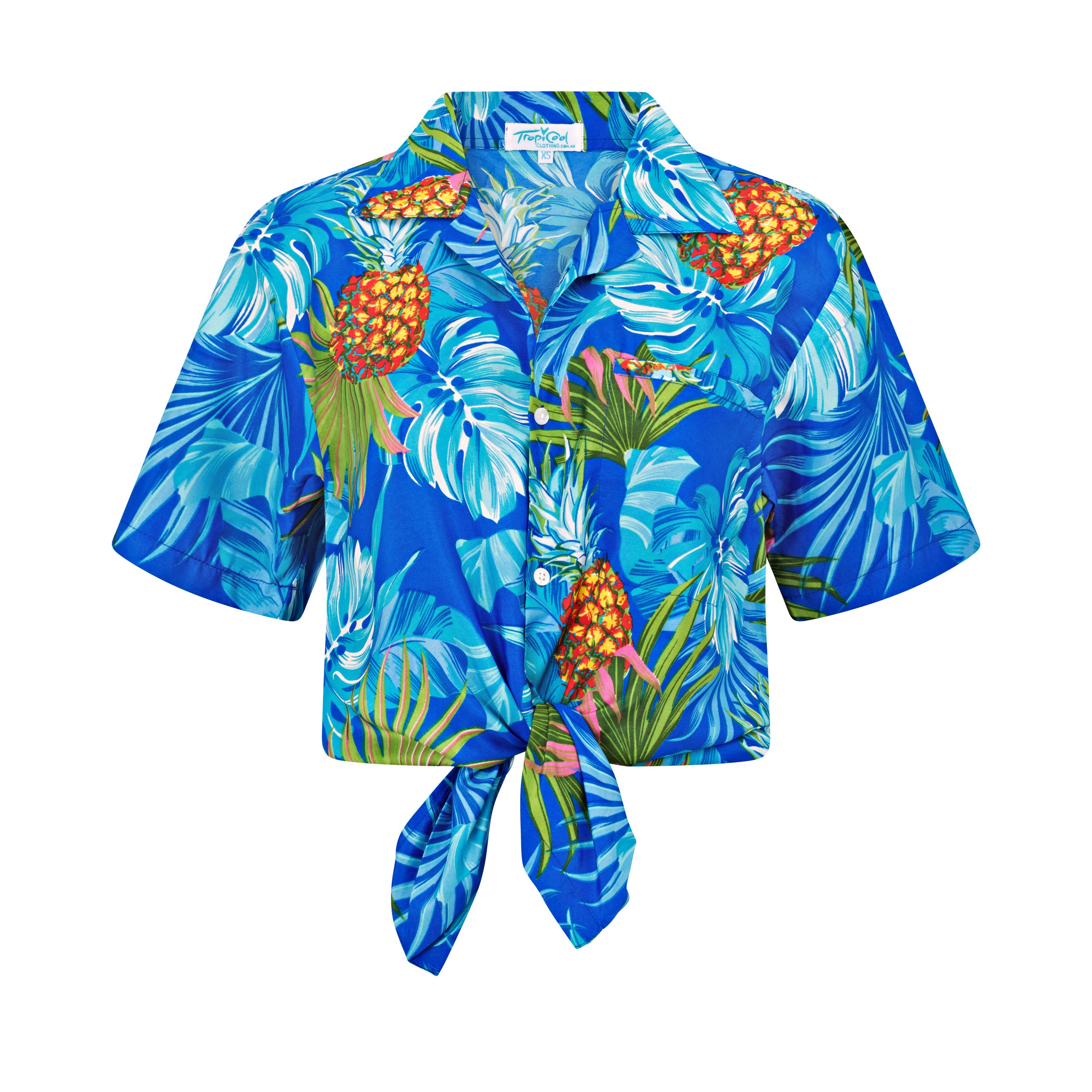 Pineapple Jungle Blue Adult Shirt