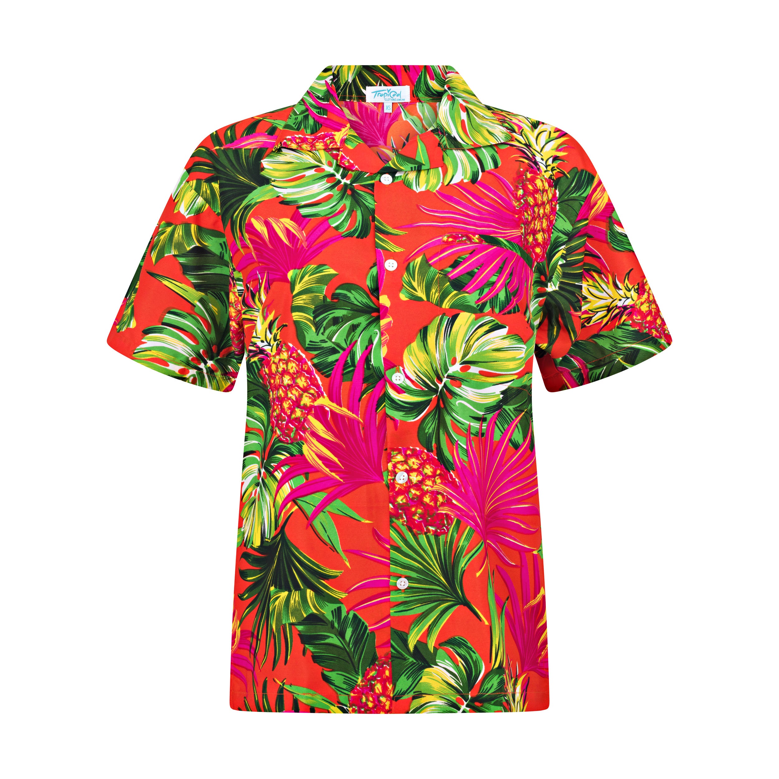 Pineapple Jungle Red Adult Shirt