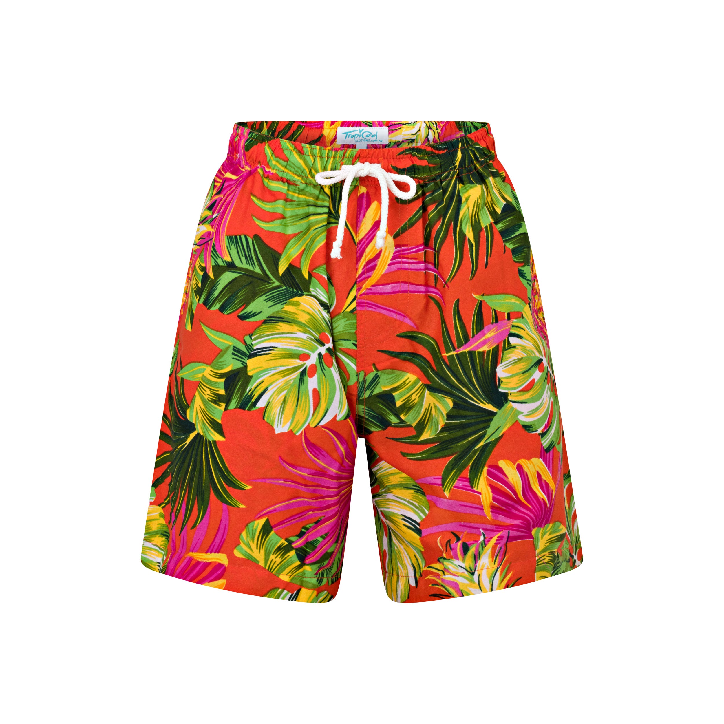 Pineapple Jungle Red Adult Shorts