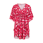 Reindeer Red Christmas Kaftan