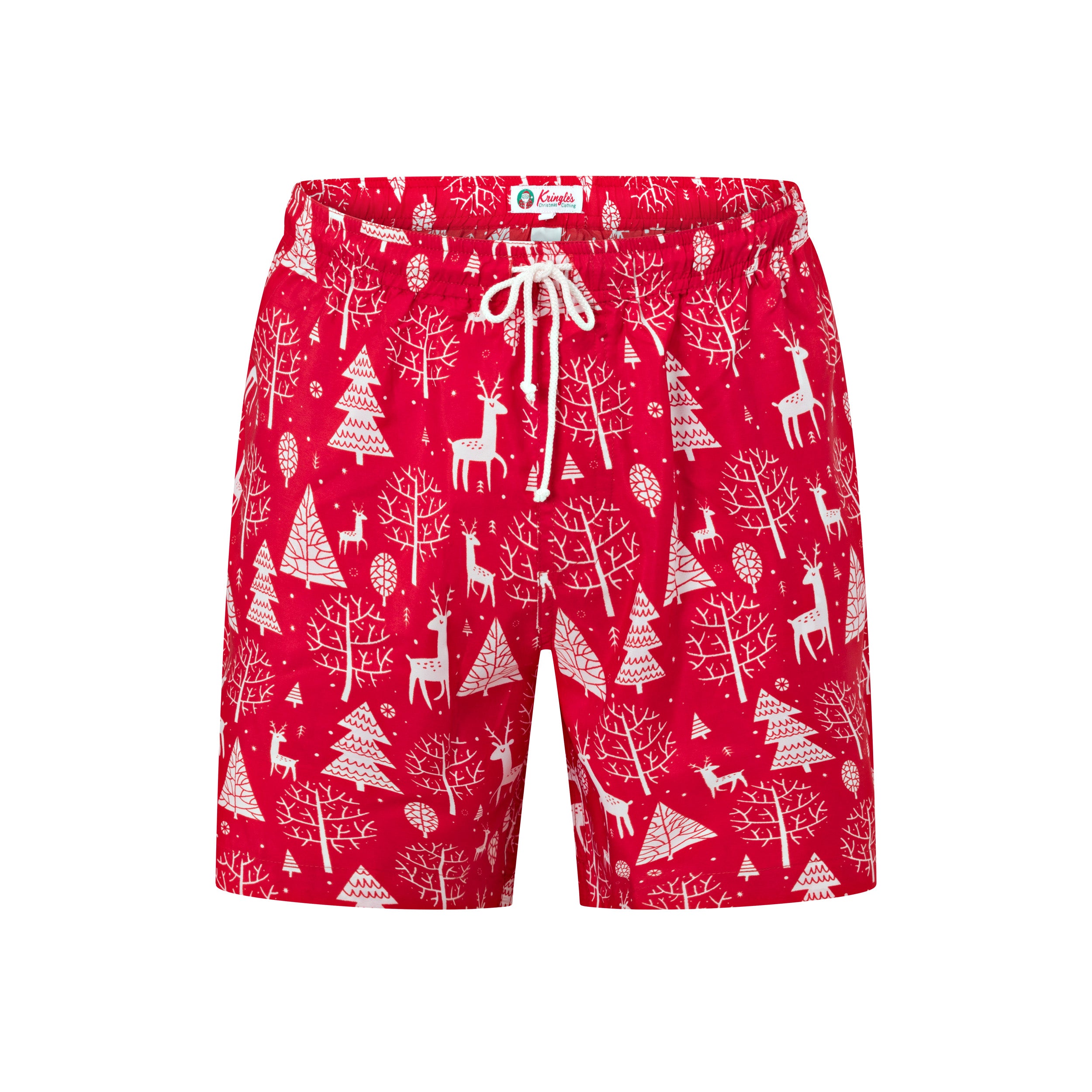 Reindeer Red Christmas Kids Shorts