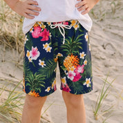 Aloha Navy Blue Kids Shorts