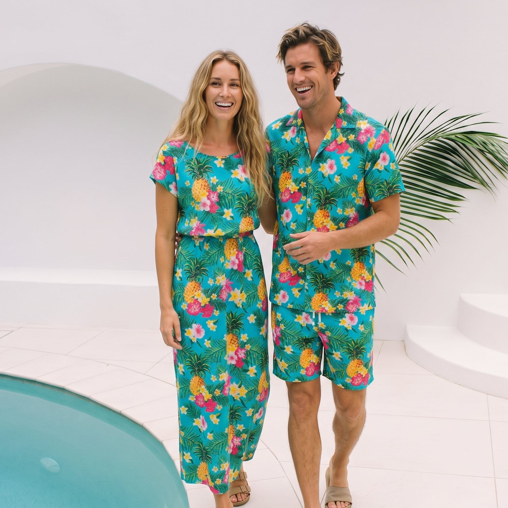 Aloha Turquoise Adult Maxi Leila Dress
