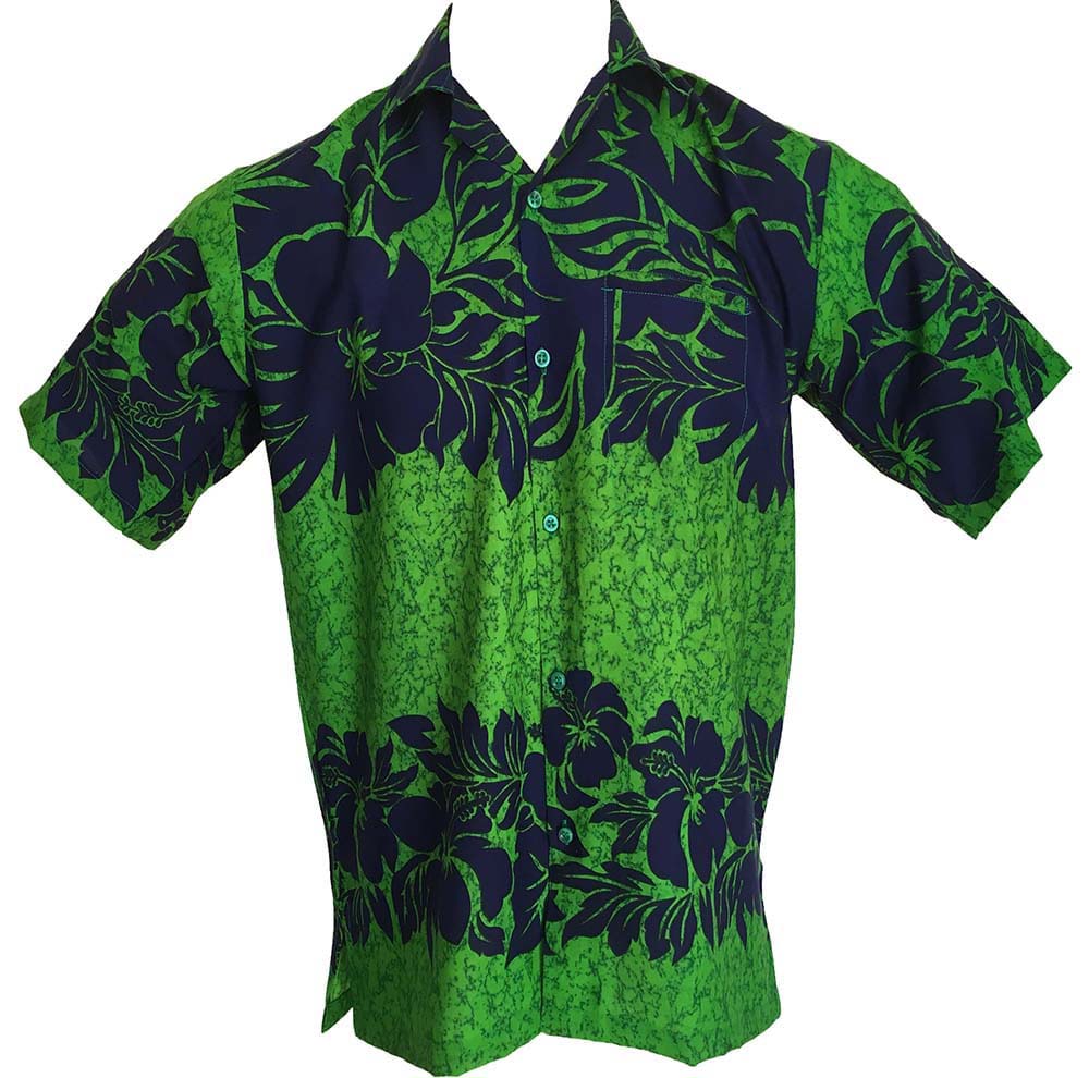 Classic Hawaiian Green Adult Shirt