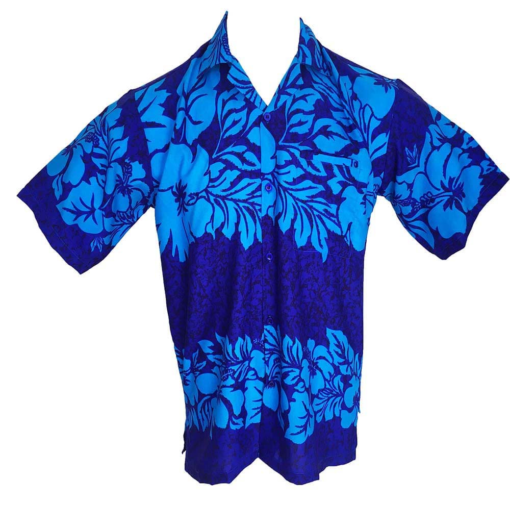Classic Hawaiian Blue Adult Shirt