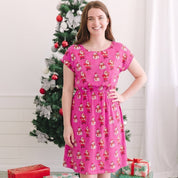 Polka Pink Christmas Adult Alice Dress