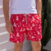 Reindeer Red Christmas Adult Shorts