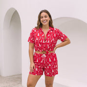 Reindeer Red Christmas Adult Shirts
