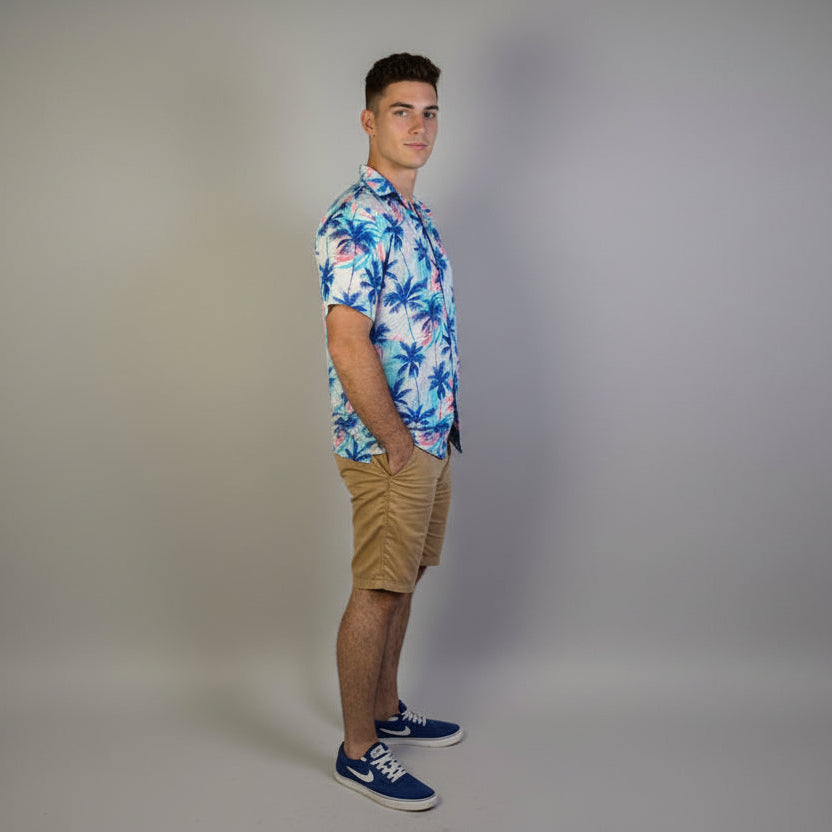 Beach Palm Breeze Rayon Adult Shirt