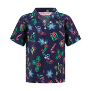 Neon Lights Kids Christmas Shirt & Cotton Shorts - Set