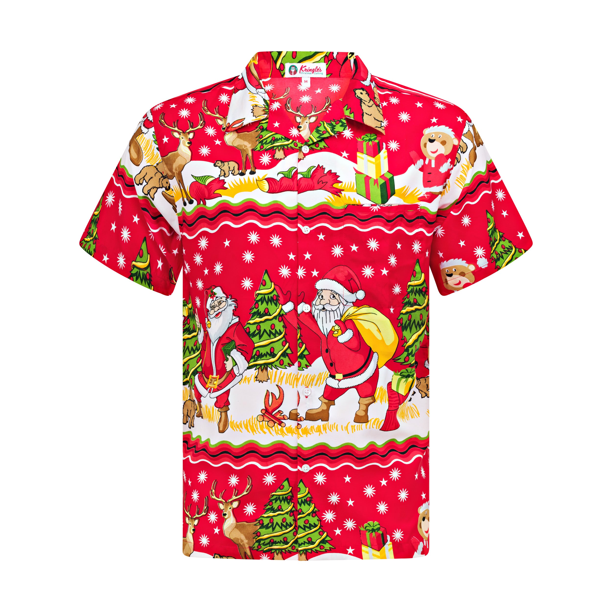 Happy Santa Red Adult Shirt