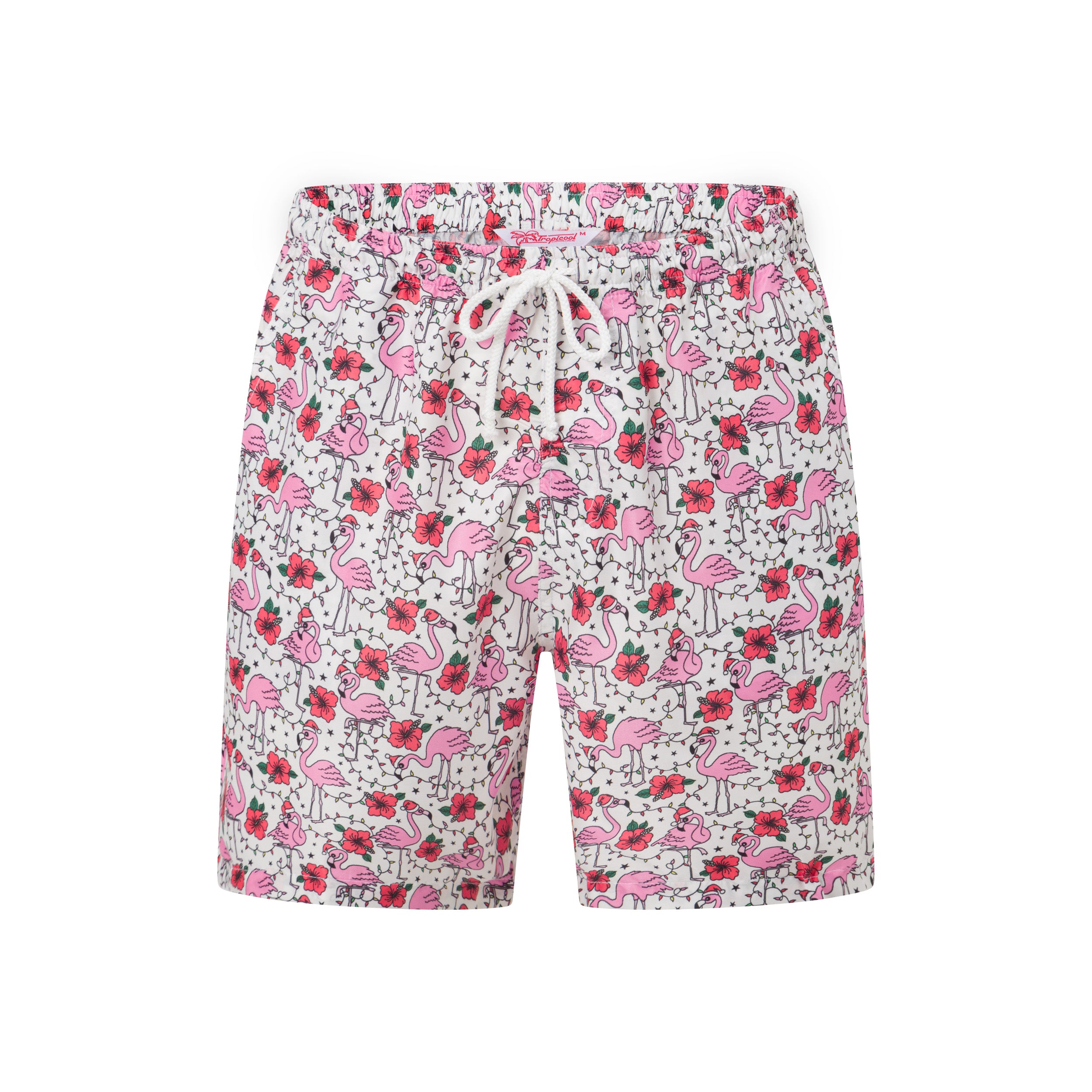 Christmas Flamingo Adult Shorts