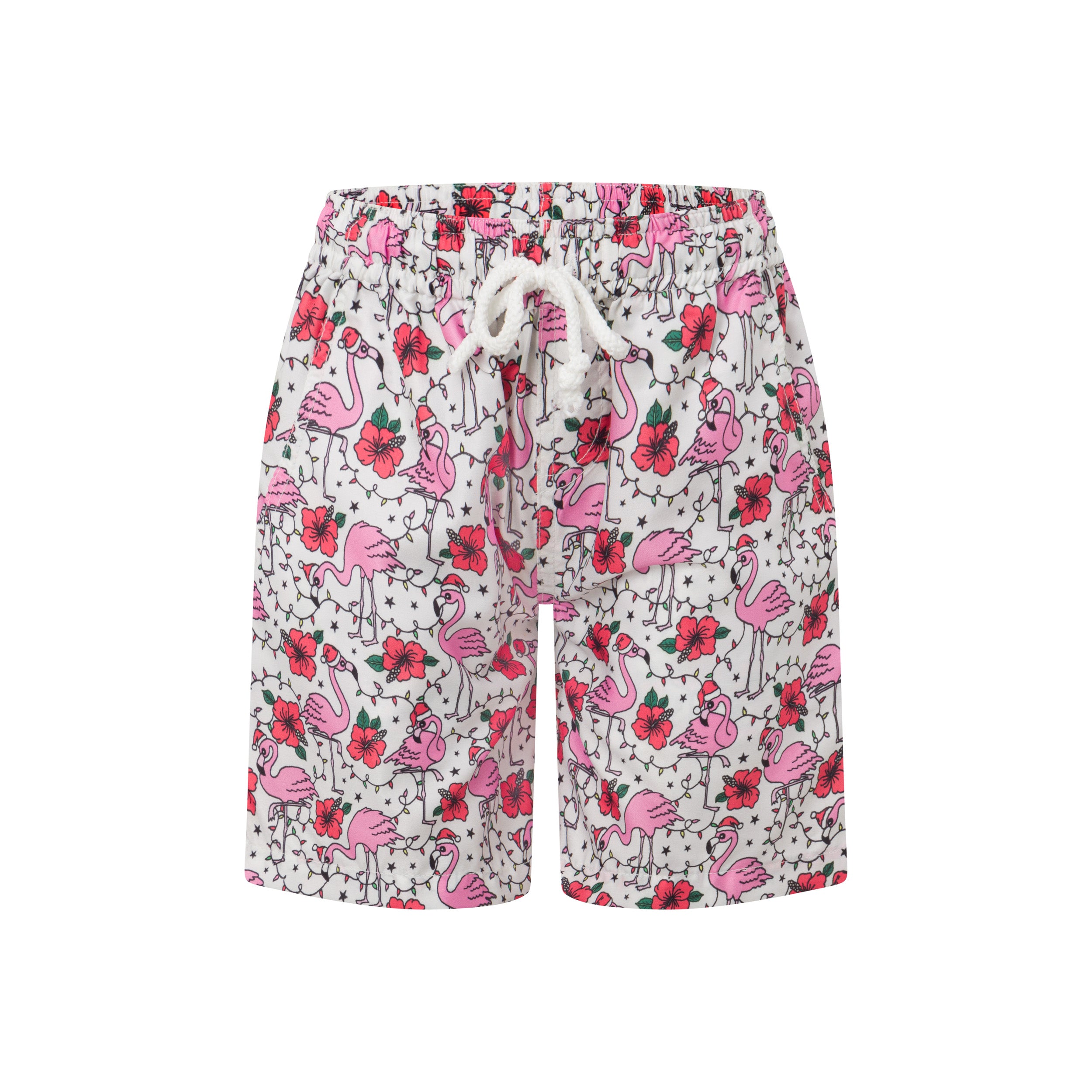 Christmas Flamingo Kids Shorts