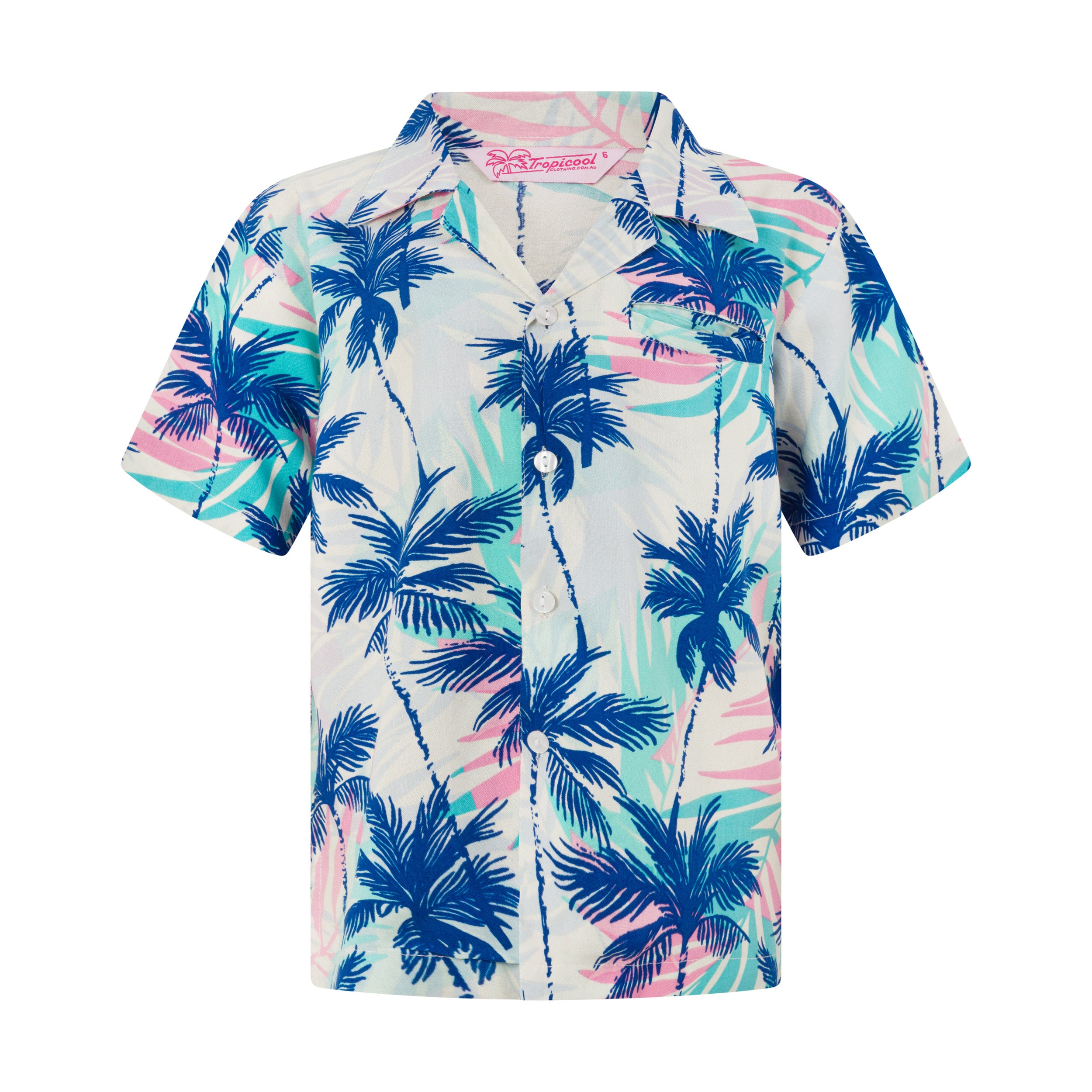 Beach Palm Breeze Rayon Kids Shirt