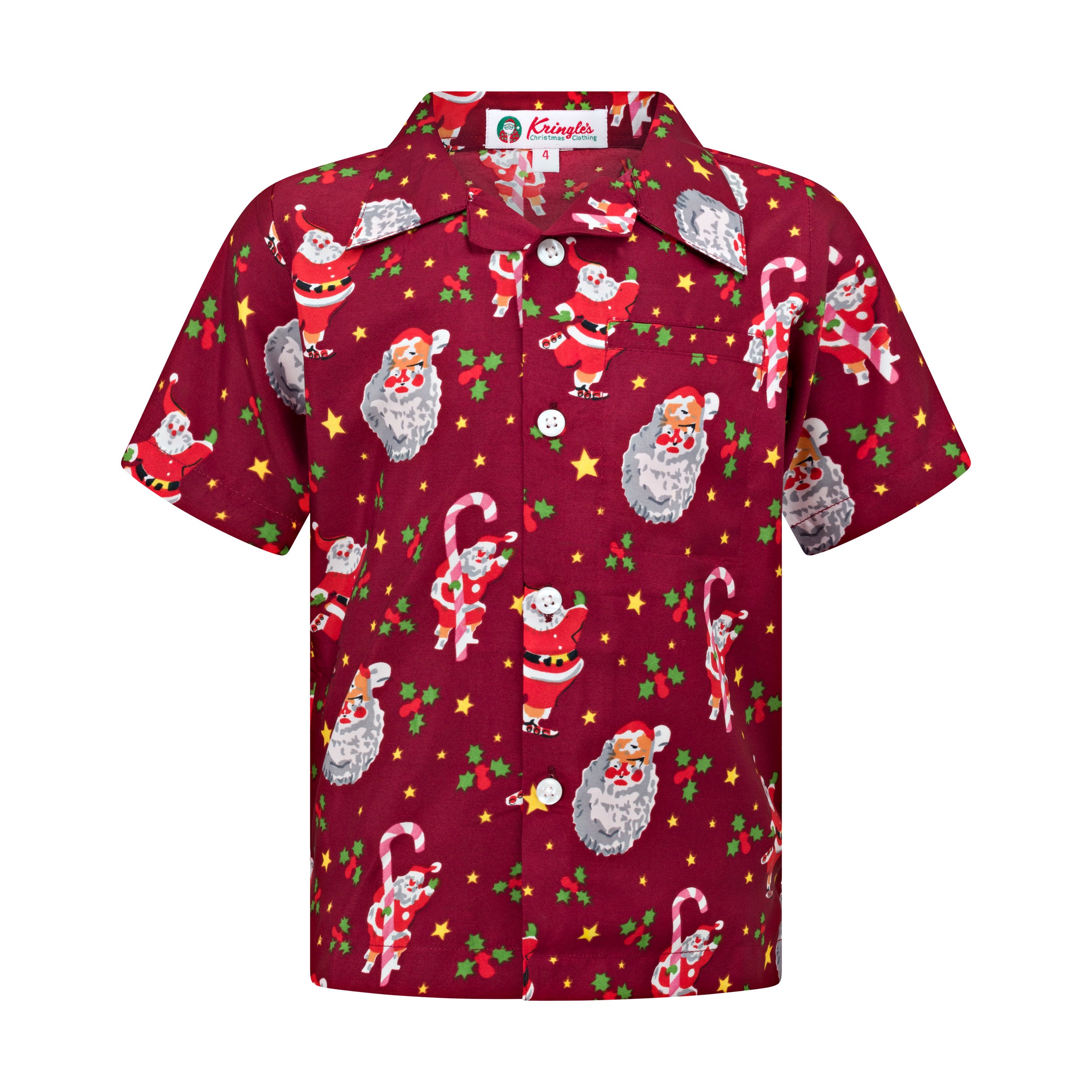Festive Christmas Maroon Kids Shirt